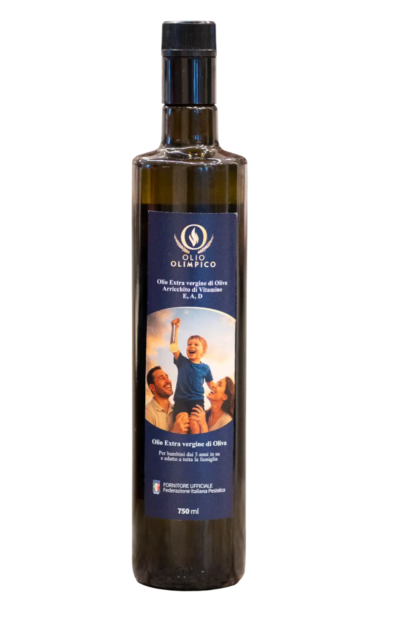 Olio Olimpico - Olio EVO arricchito di vitamine subito assimilabili | 6 bottiglie 750 ml