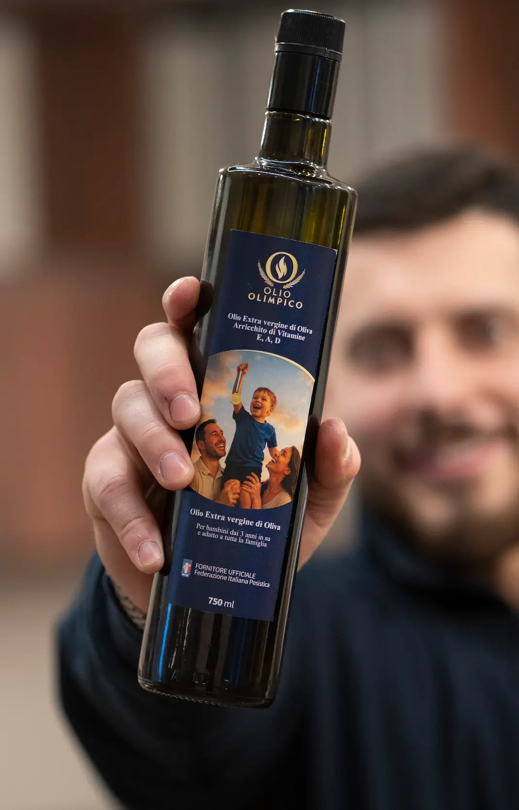 Olio Olimpico - Olio EVO arricchito di vitamine subito assimilabili | 6 bottiglie 750 ml